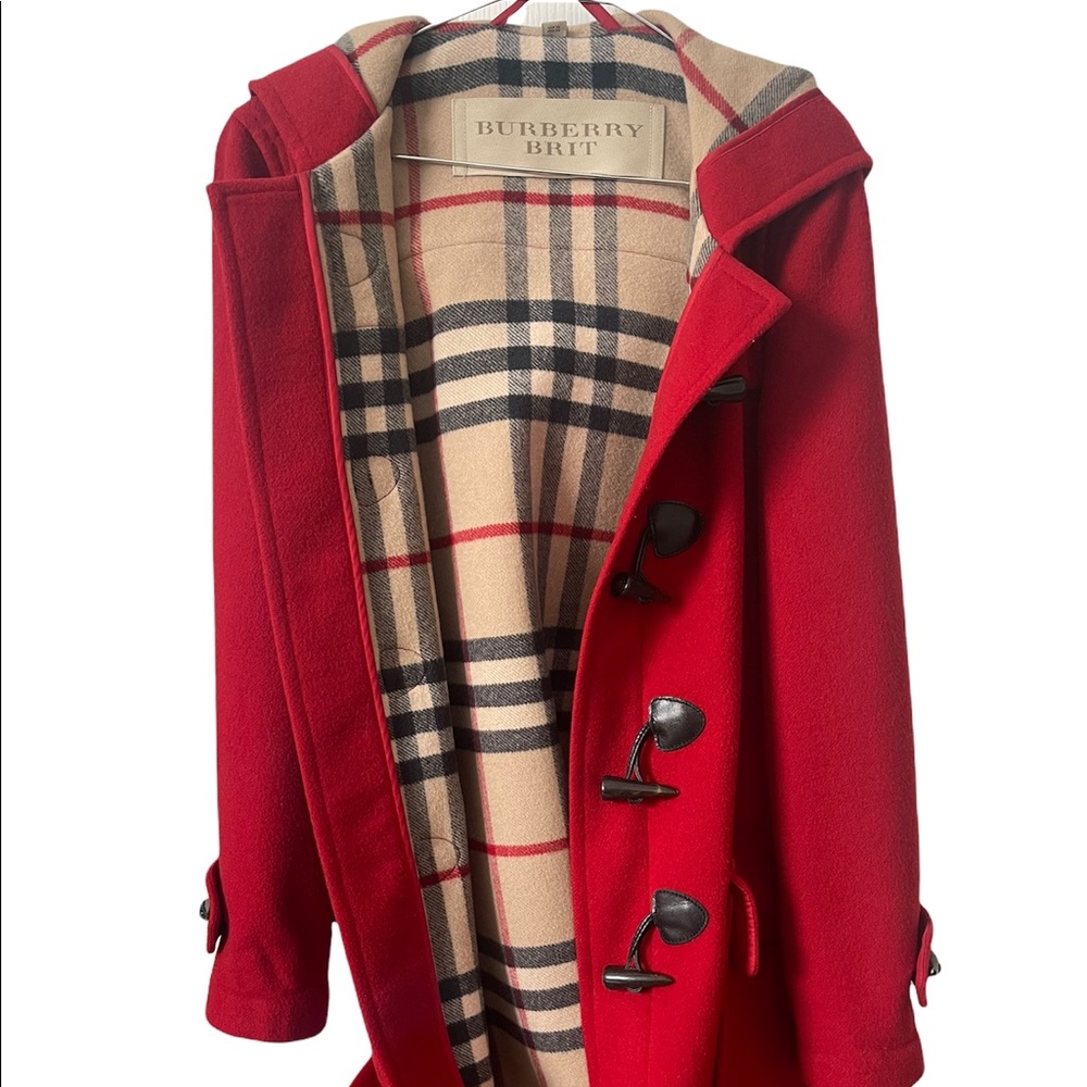 Burberry Brit Women’s Red Duffle Coat